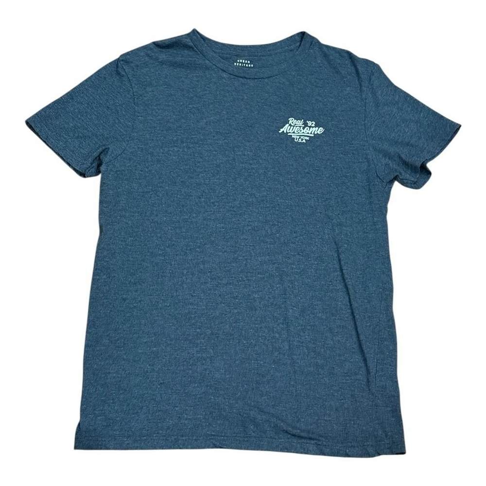 Urban Heritage Shirt Mens Medium Blue Real Awesome New York Brooklyn Graphic Tee